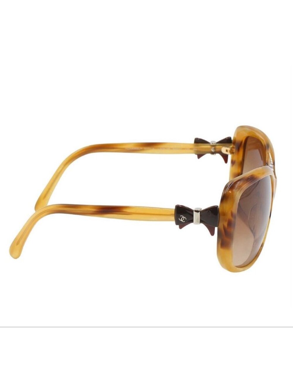 Chanel Side Ribbon Tortoiseshell Sunglasses Eyewear - Picture 5 of 9